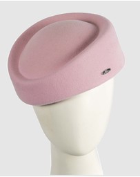 Max Alexander - Felt Pink Pillbox Hat