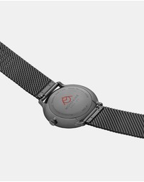 Mondaine - Mondaine Doppio Black Stainless Steel 41mm Watch