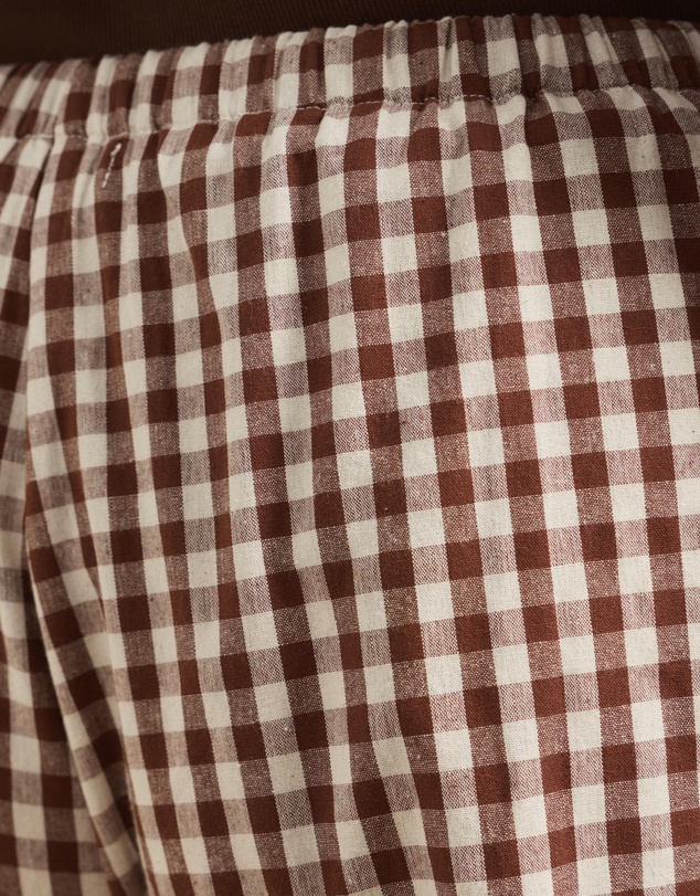 Atmos&Here Curvy - Elodie Gingham Elasticated Waistband Shorts