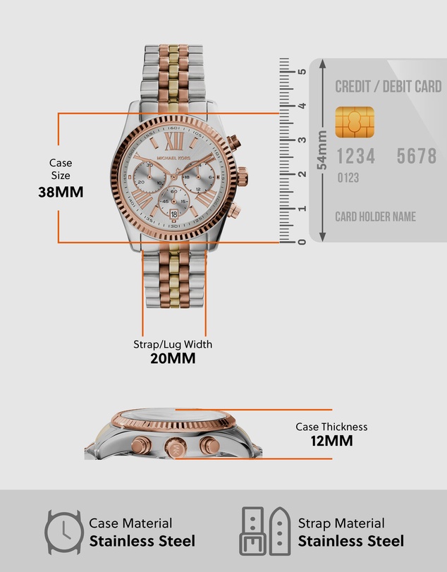 Michael Kors - Michael Kors Lexington Silver Watch MK5735
