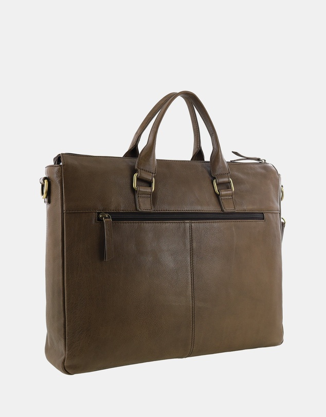 Pierre Cardin - Pierre Cardin Men's Italian Leather Business Briefcase/Messenger Bag