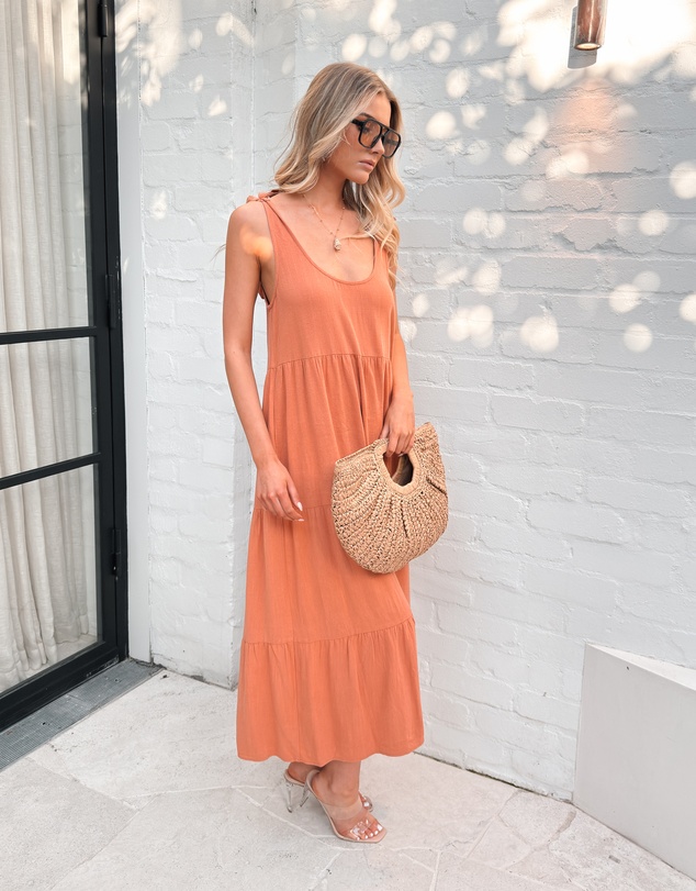 Esther & Co - Lydia Dress - Rust