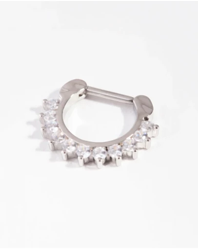 Lovisa - Surgical Steel Cubic Zirconia Septum