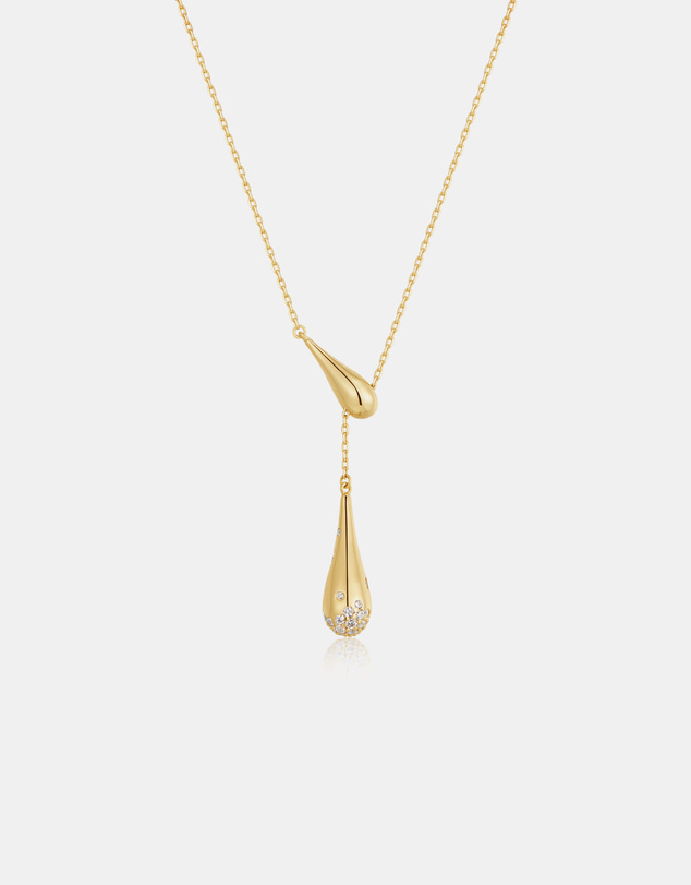Ania Haie - Gold Single-Slide Teardrop Necklace