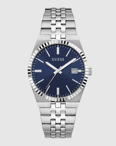 GUESS - GUESS Mens Silver-Tone Analogue Watch
