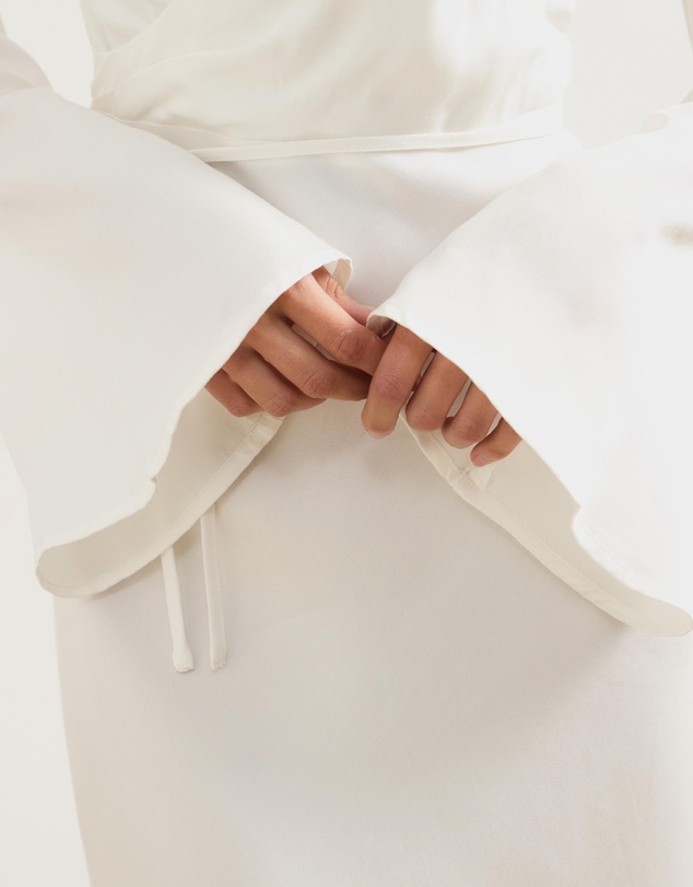 Atmos&Here - Dani Wrap Long Sleeve Midi Dress