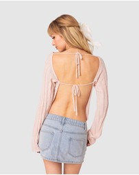 EDIKTED - Emmy Open Back Knit Top