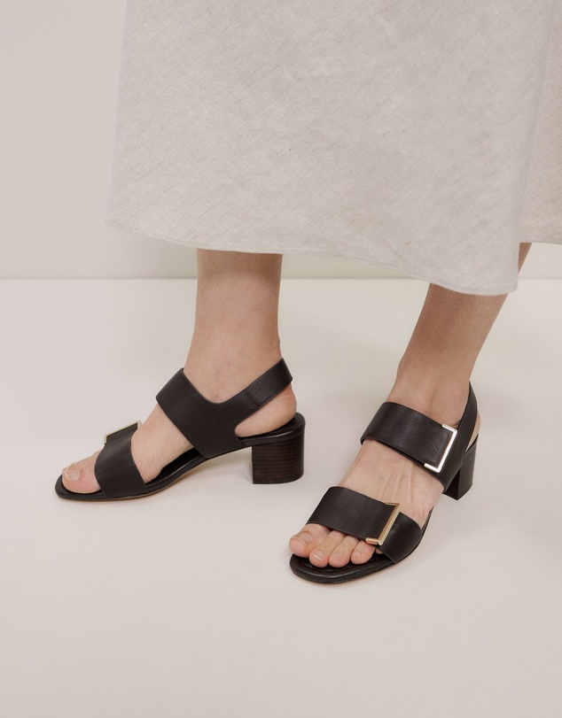 Trenery - Alune Heeled Sandal in Chocolate