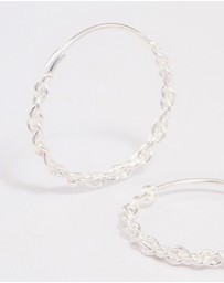 Lovisa - Sterling Silver Chain Hoop Earrings