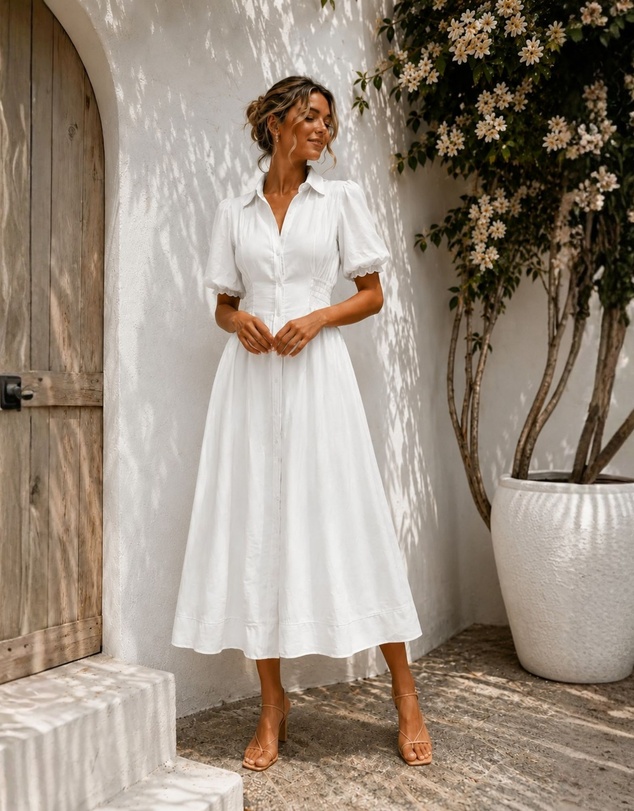 Esther & Co - Neriessa Dress - Serene White