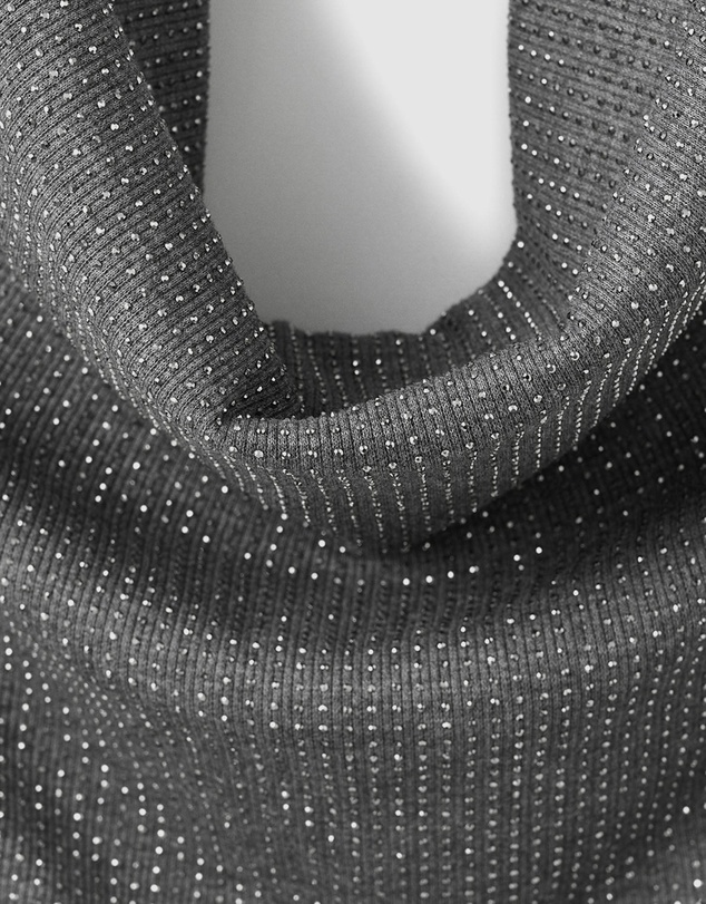 M.N.G - Draped Neck Rhinestone Top