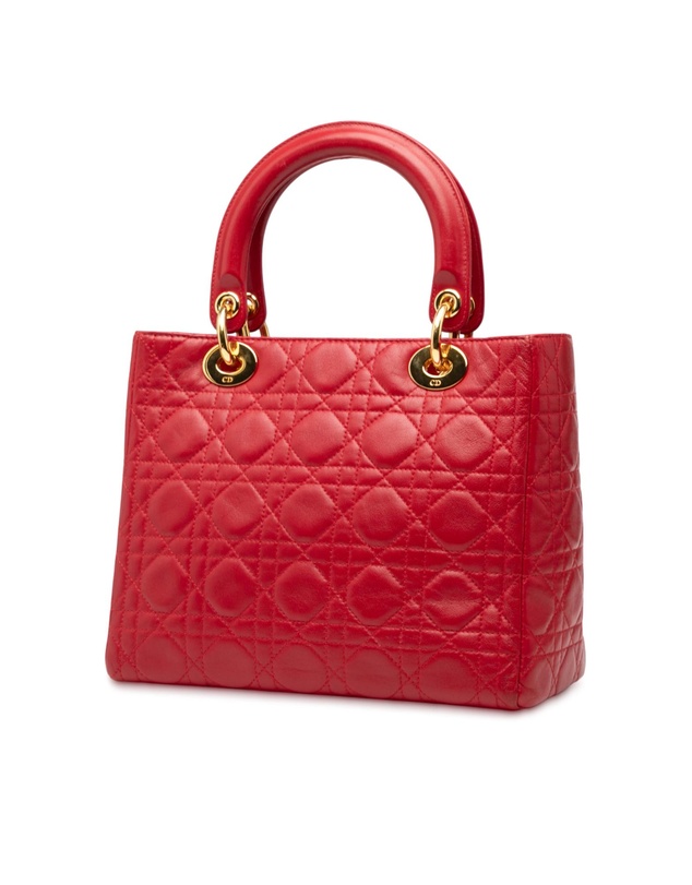 Pre-Loved by Azura Reborn - Pre-Loved Medium Lambskin Cannage Lady Dior