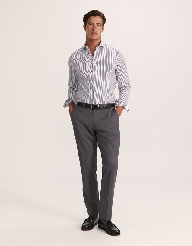 SABA - Calvin Long Sleeve Slim Stripe Shirt