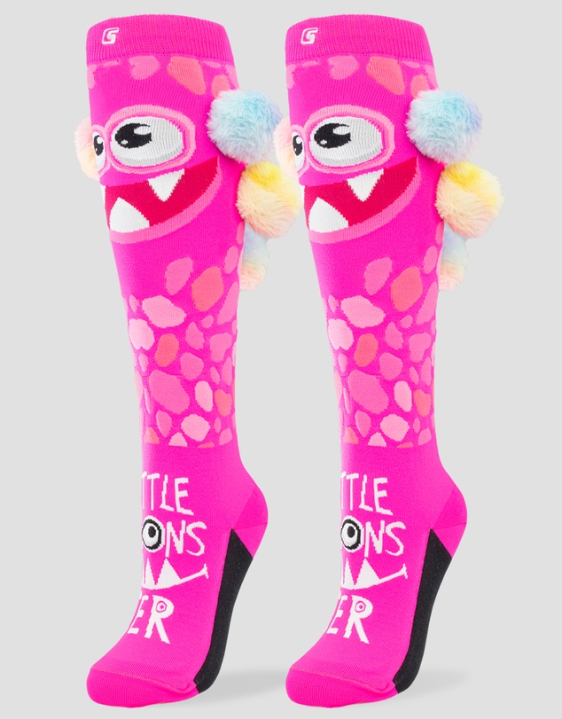 Crazy Skates - Crazy Socks Monster Pink Knee-High Socks