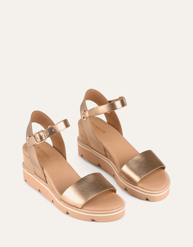 Jo Mercer - Katie Mid Heel Wedge Sandals