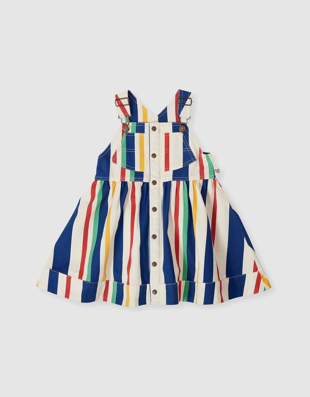 Goldie + Ace - 90s Bold Stripe Heidi Denim Dress - Babies-Kids