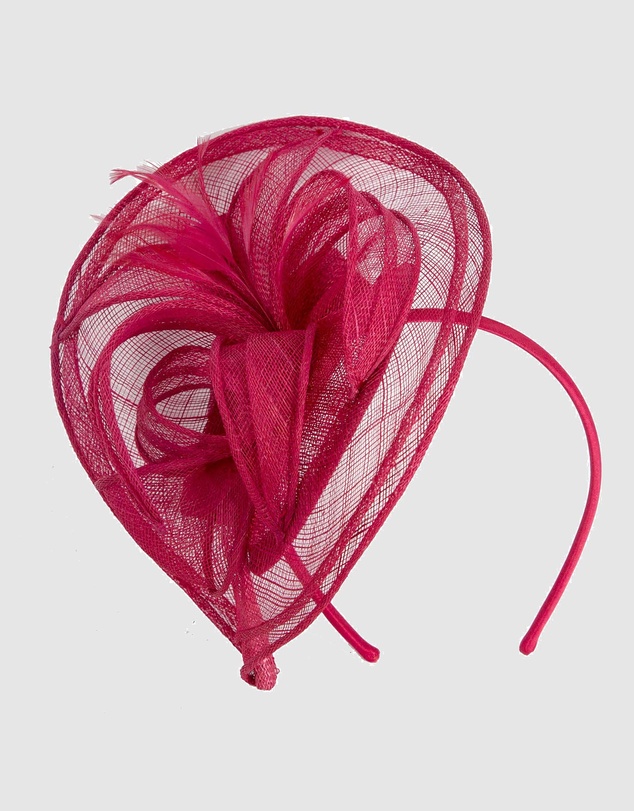 Max Alexander - Red Sinamay Racing Fascinator