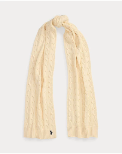 Polo Ralph Lauren - Cable-Knit Cotton Scarf