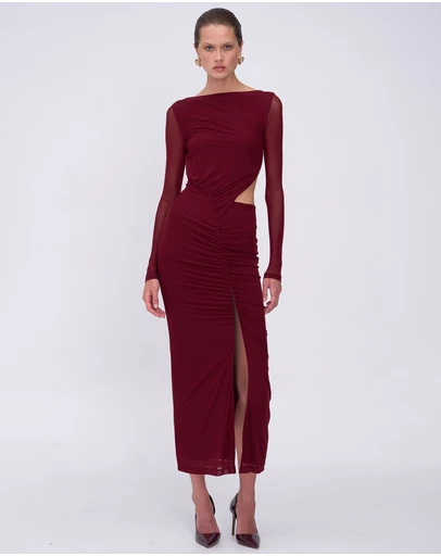 Suboo - Christy Mesh Ruched Front Maxi
