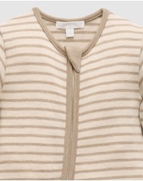 Purebaby - Striped Merino Growsuit -Kids-Babies