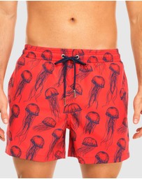 Tolu Australia - Boardshorts with Red Jellyfish