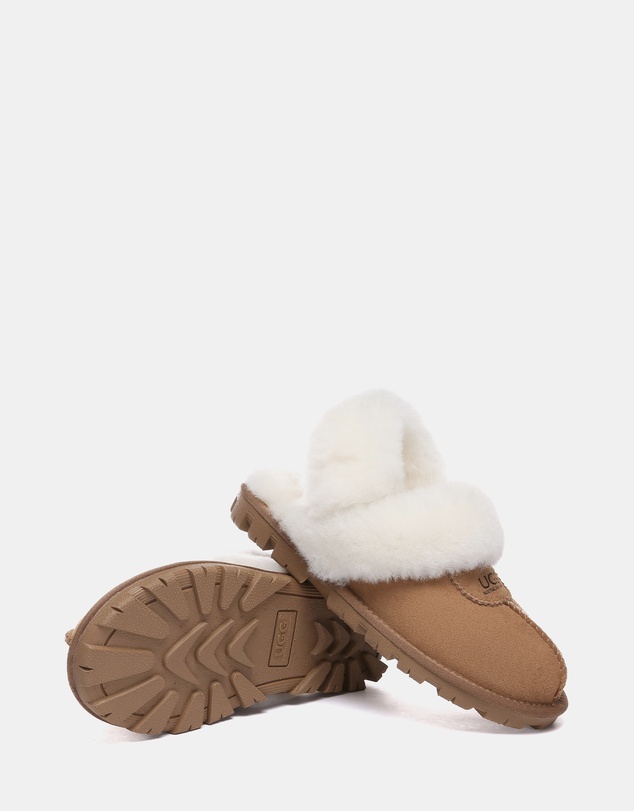EVERAU - Australian Shepherd Ugg Waffle Fluffy Double Faced Sheepskin Upper House Shoes