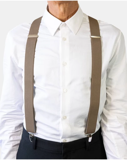 Buckle - Australian Made Plain X Back Braces. 35mm width.