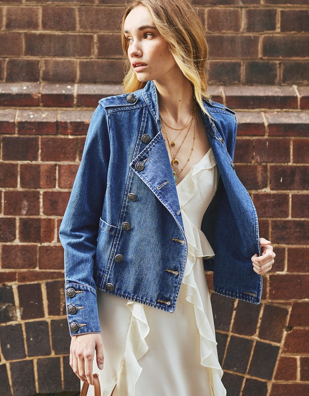 Belle & Bloom - Front Line Military Denim Jacket