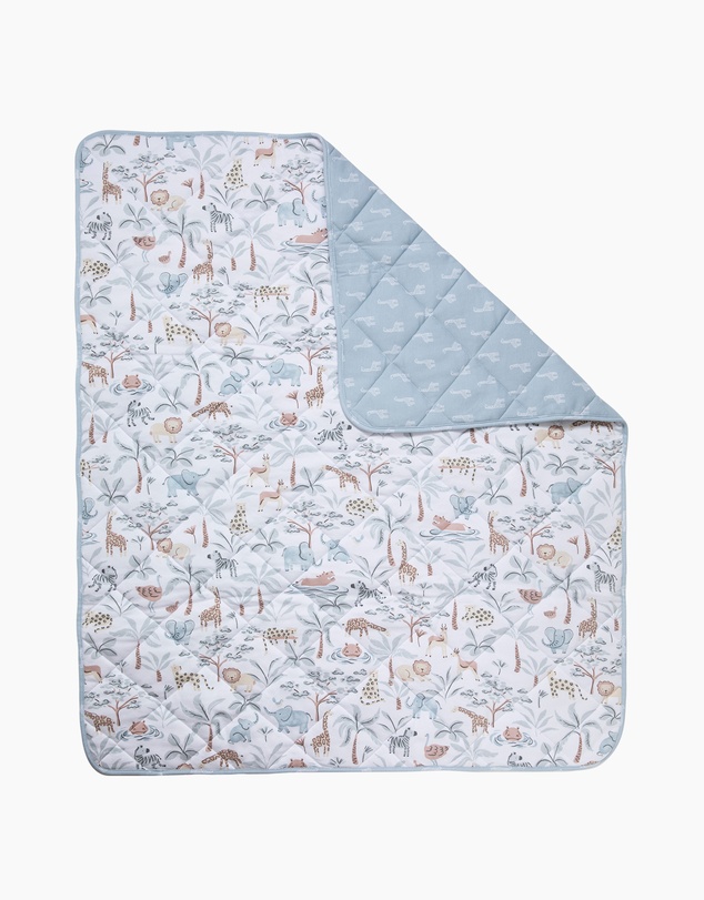 Living Textiles - Reversible Quilted Cot Comforter - Wild Safari