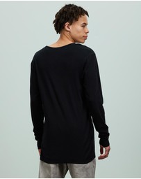 Surrounded By Ghosts - The Gypsum Slim Rib Knit Long Sleeve T-Shirt