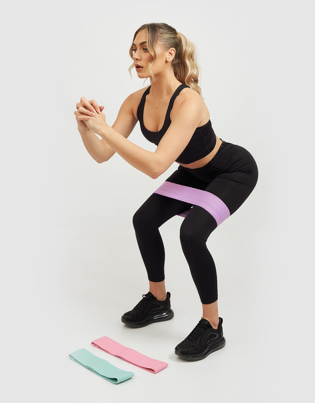 Core Trainer - 3 Pack Fabric Resistance Bands Multi