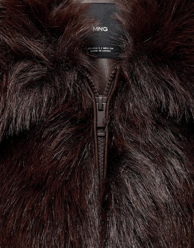 M.N.G - Faux-Fur Jacket With Zip