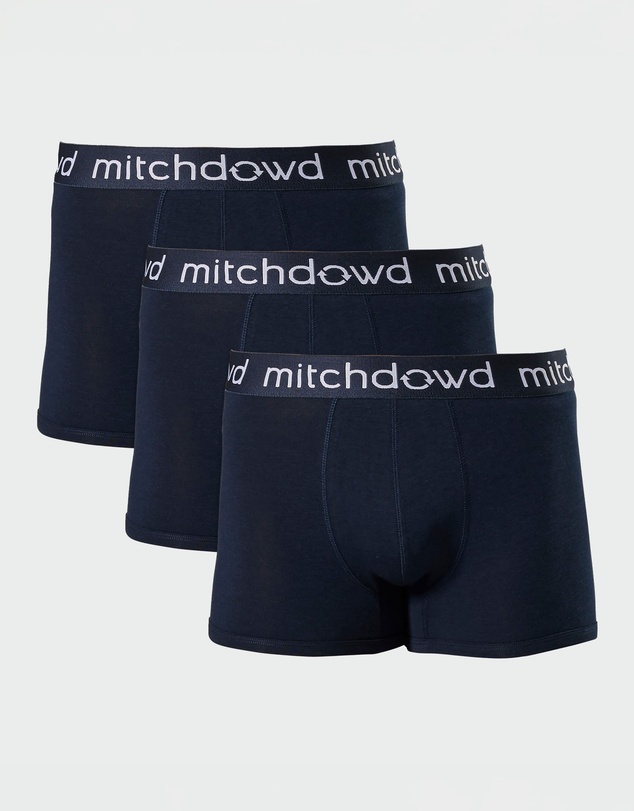 Mitch Dowd - Mens Bamboo Trunk 3 Pack - Navy