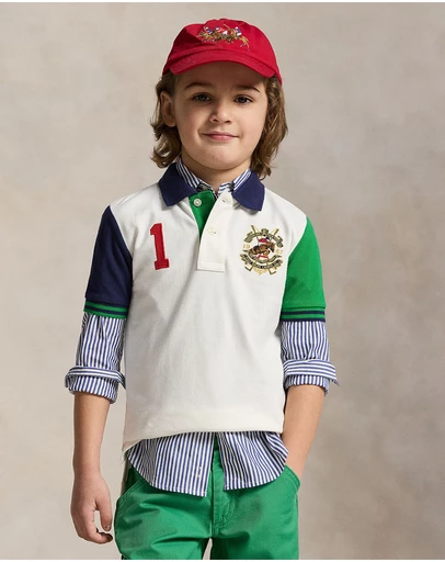 Polo Ralph Lauren - Color-Blocked Mesh Polo Shirt - Kids