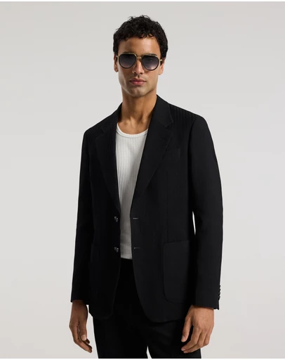 Calibre - Herringbone Jacquard Blazer Black