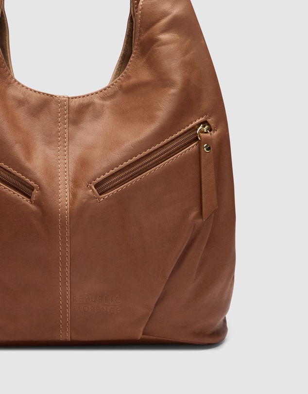 Florence - Catalina Brown Hobo Bag