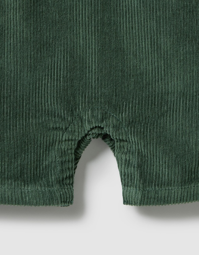 Wilson & Frenchy - Moss Green Organic Cord Overalls - Babies-Kids