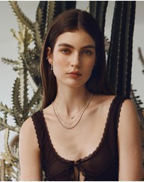 Ania Haie - Ania Haie Silver Sparkling Lucky Clover Necklace