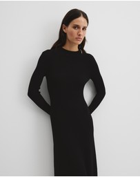 Country Road - Rib Zip Neck Knit Dress