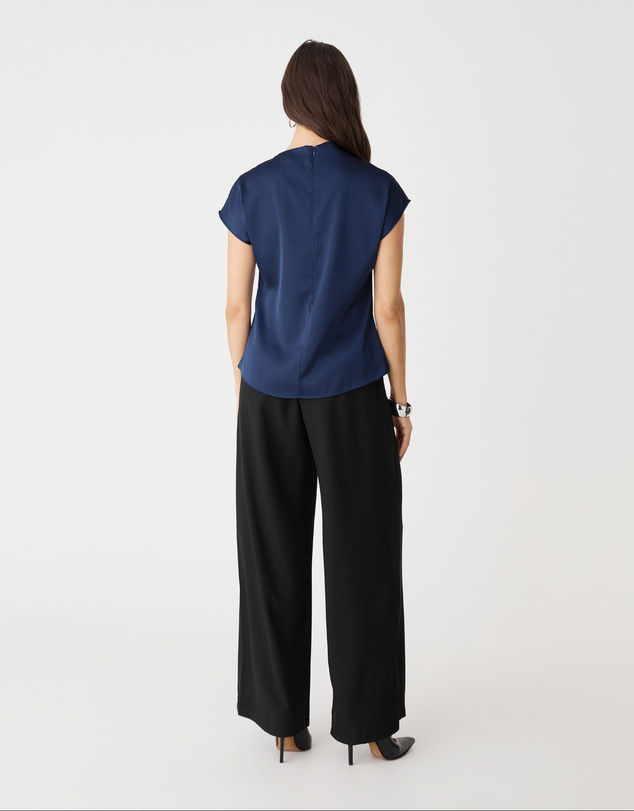 Forcast - Zafina Pleated Draped Top