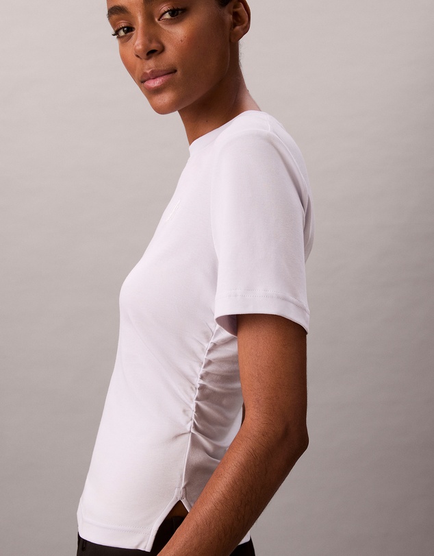 Calvin Klein Jeans - Script Logo Graphic Gathered T-Shirt