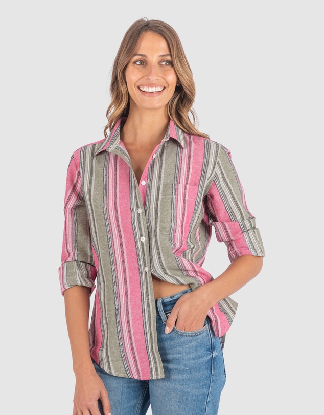 CAMIXA - IRIS Stripes Linen Shirt