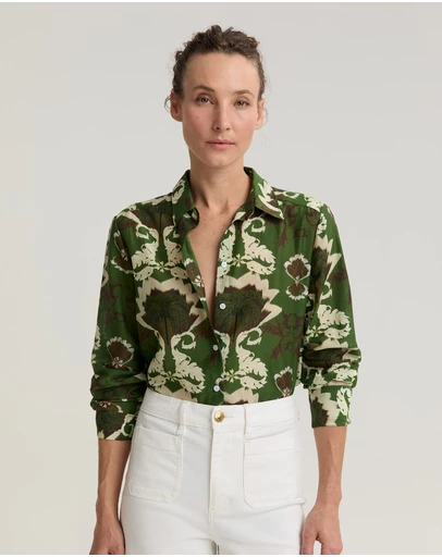 Sportscraft - Palm Print Cotton Silk Shirt