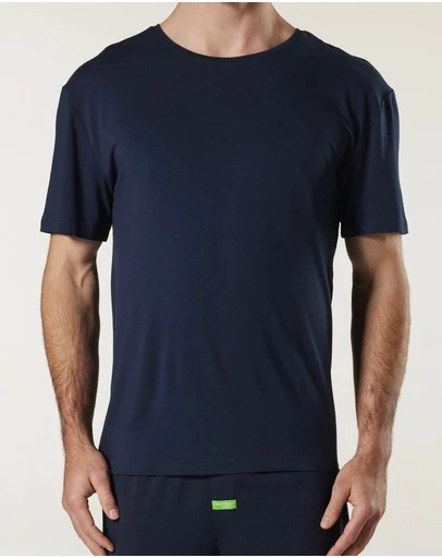 Mitch Dowd - Soft Bamboo Crew Neck Sleep Tee - Navy