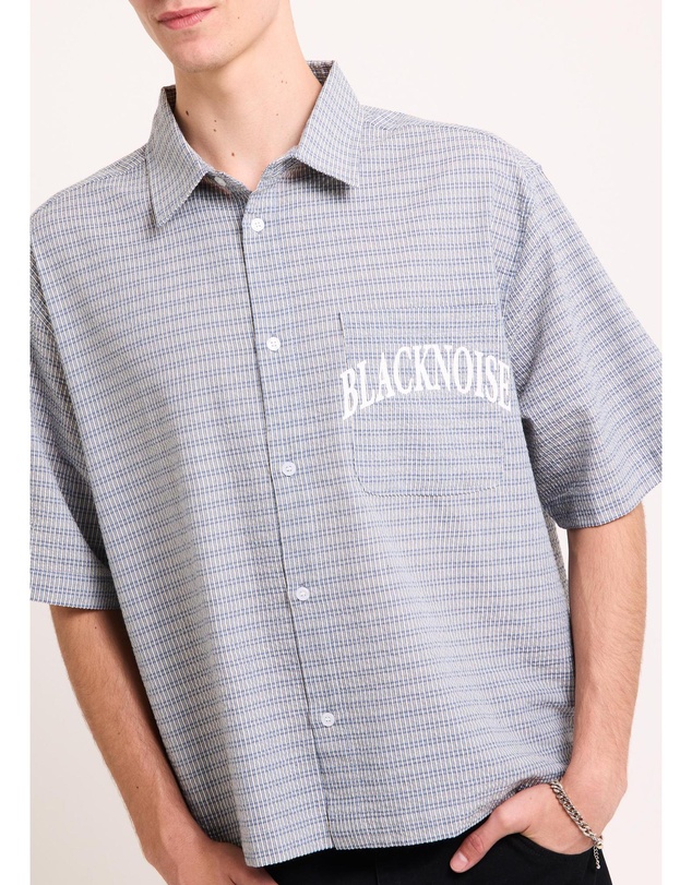 Black Noise White Rain - Heaton Short Sleeve Shirt