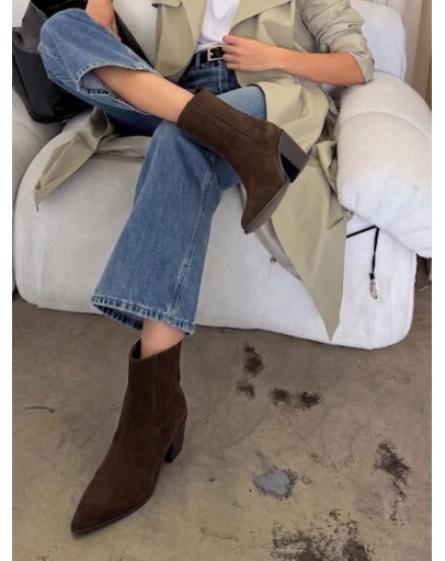 Atmos&Here - Juno Cowboy Ankle Boots