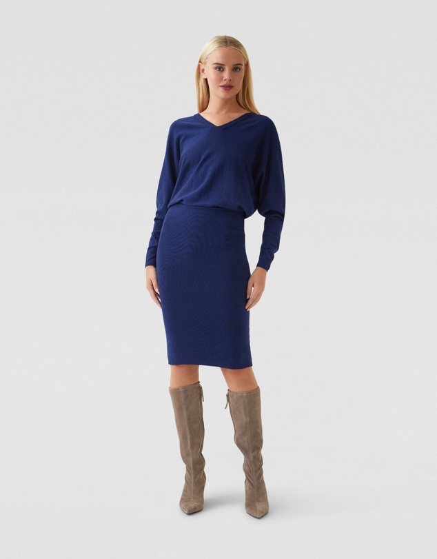 Oxford - Francesca V-Neck Knitted Dress
