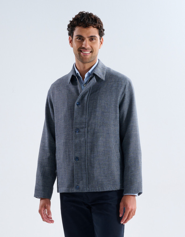 3 Wise Men - 3 Wise Men Archer Linen Jacket - Grey