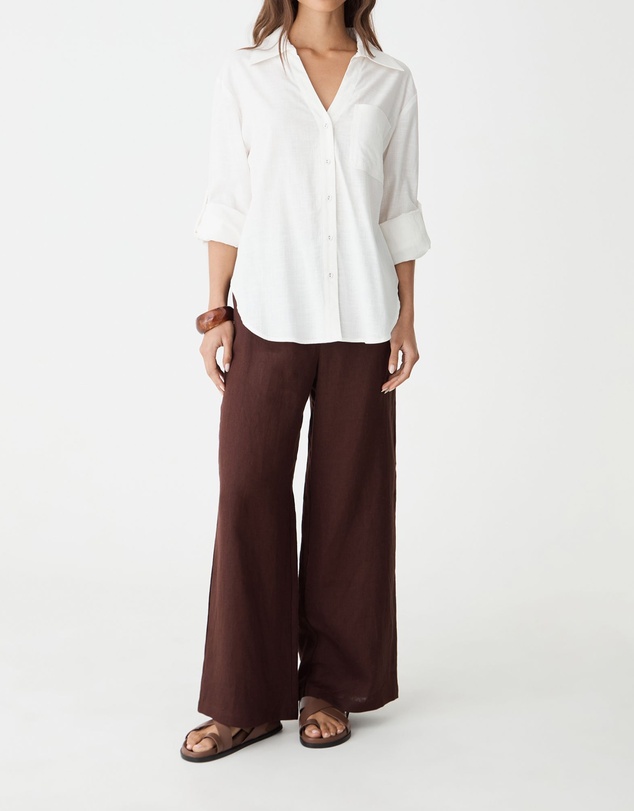 Forcast - Ami Linen Elastic Back Pants
