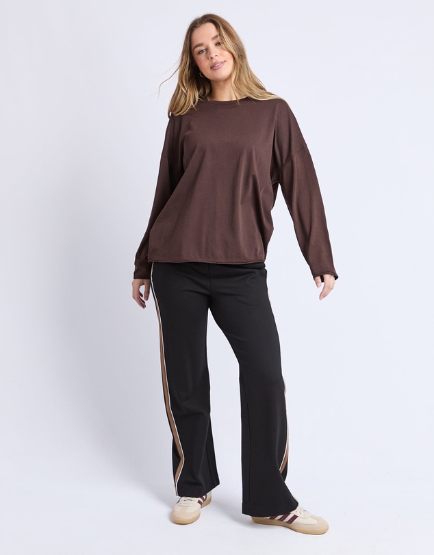 Foxwood - Knock Off Long Sleeve Tee Coffee